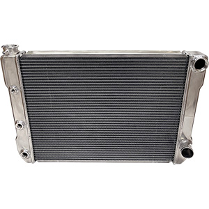 28in x 19in GM Double Pass Polished Aluminum AN Fitting Style Radiator