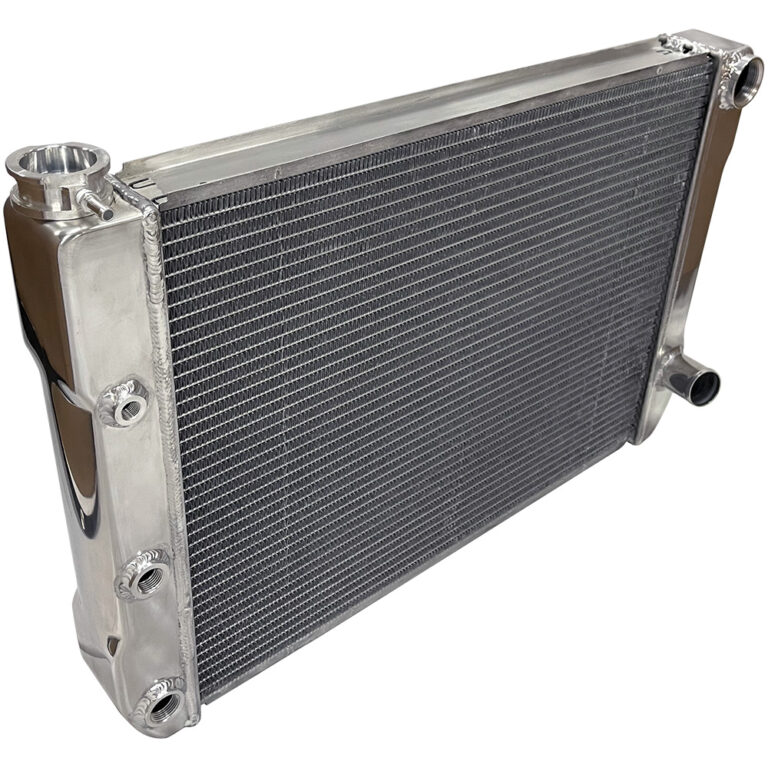 28in x 19in GM Double Pass Polished Aluminum AN Fitting Style Radiator ...